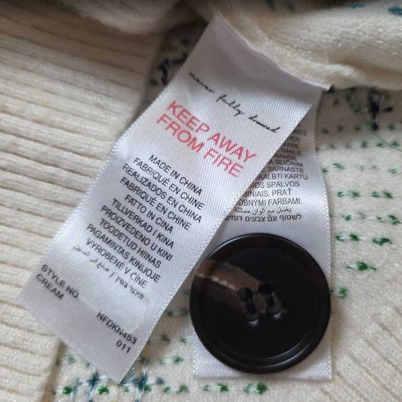 XXL Never Fully Dressed x Anthropologie embroidered work cardigan sweater - Picture 7 of 12